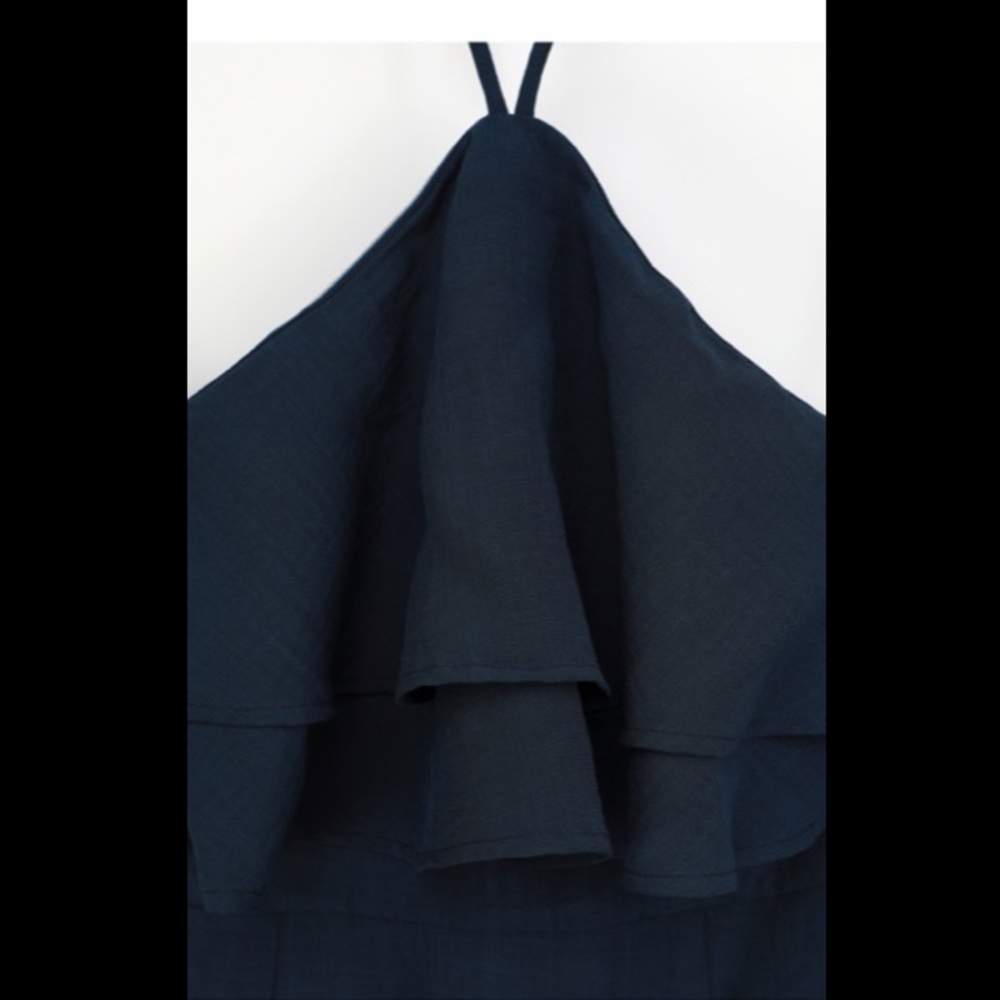 Lulu's Navy Halter Ruffle Mini Dress - Picture 9 of 10